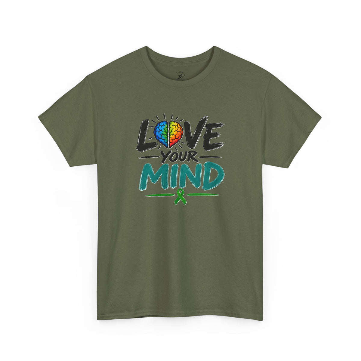 Love Your Mind T-Shirt — Mental Health Awareness Tee with Colorful Brain Design