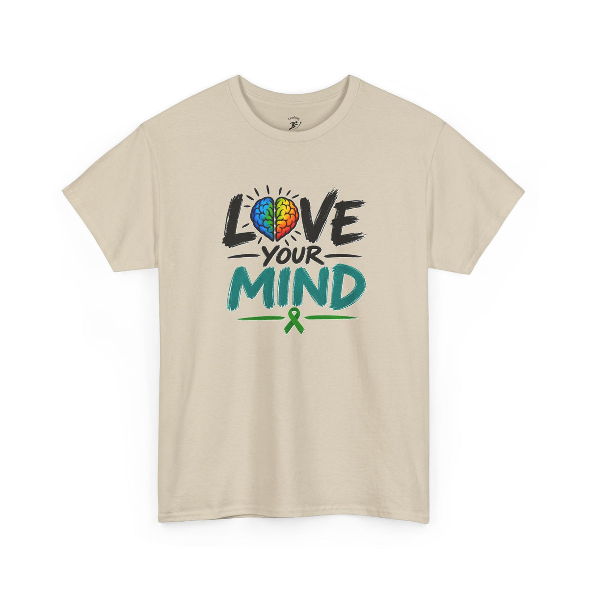Love Your Mind T-Shirt — Mental Health Awareness Tee with Colorful Brain Design