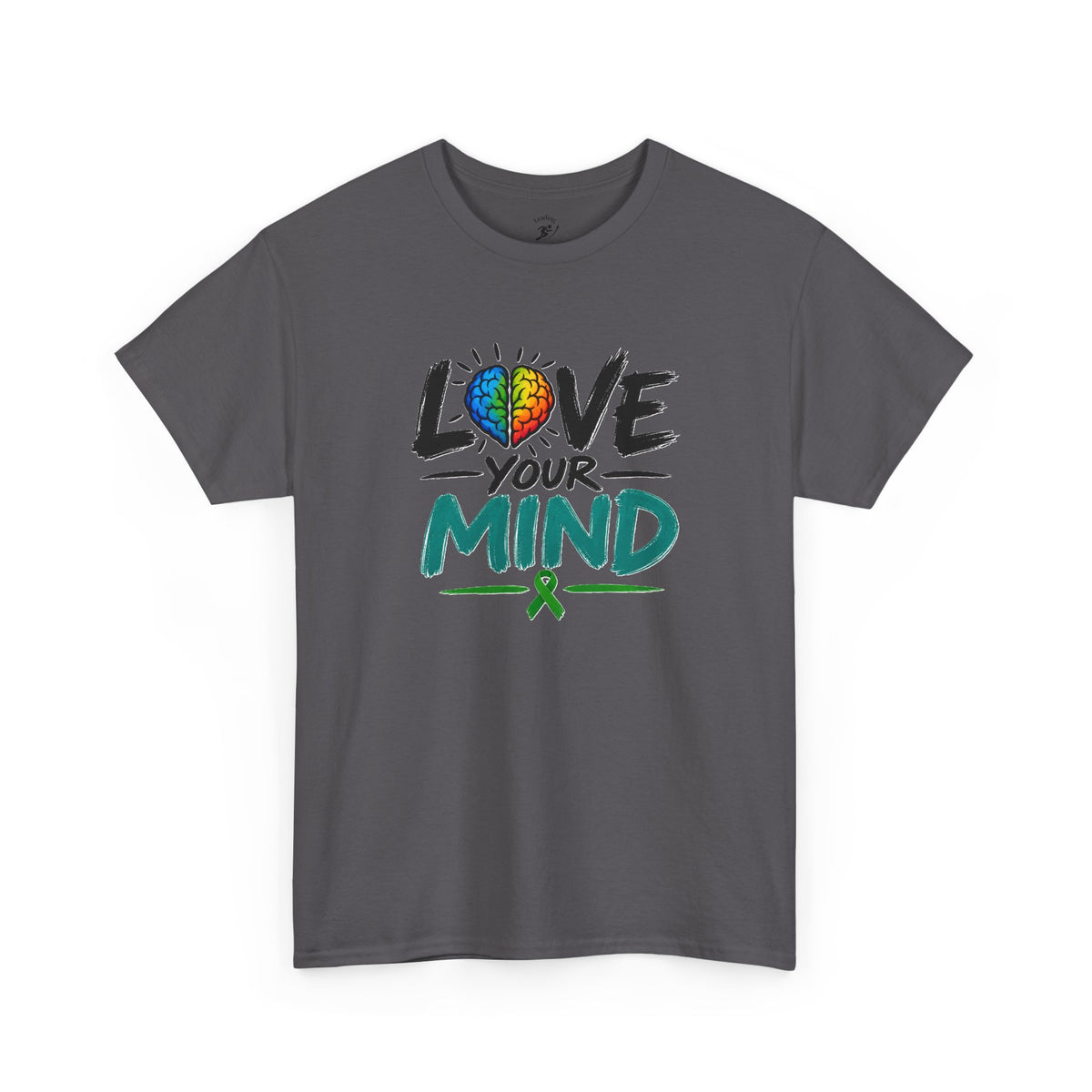 Love Your Mind T-Shirt — Mental Health Awareness Tee with Colorful Brain Design